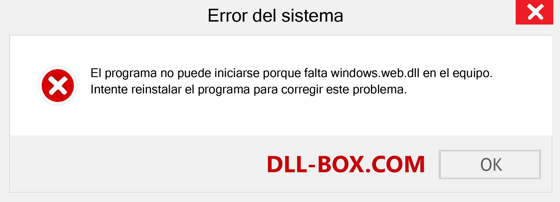 ¿Falta el archivo windows.web.dll ?. Descargar para Windows 7, 8, 10 - Corregir windows.web dll Missing Error en Windows, fotos, imágenes